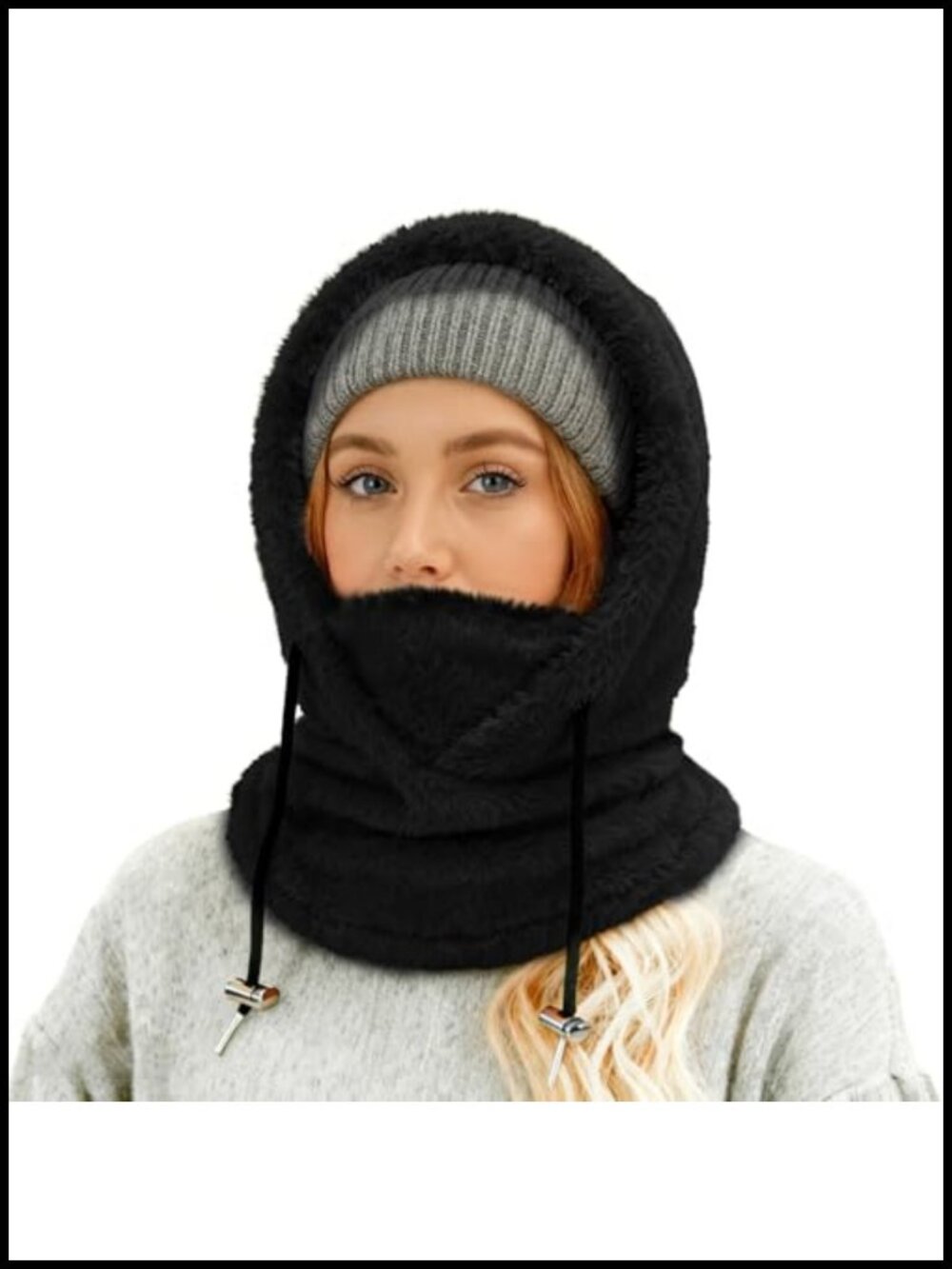 Fleece Balaclava Ski Mask Thermal Face Mask Neck Gaiter